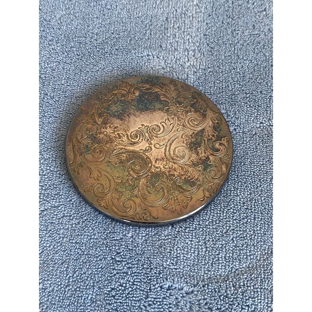 Silver Plated Purse Mirror - Vintage
